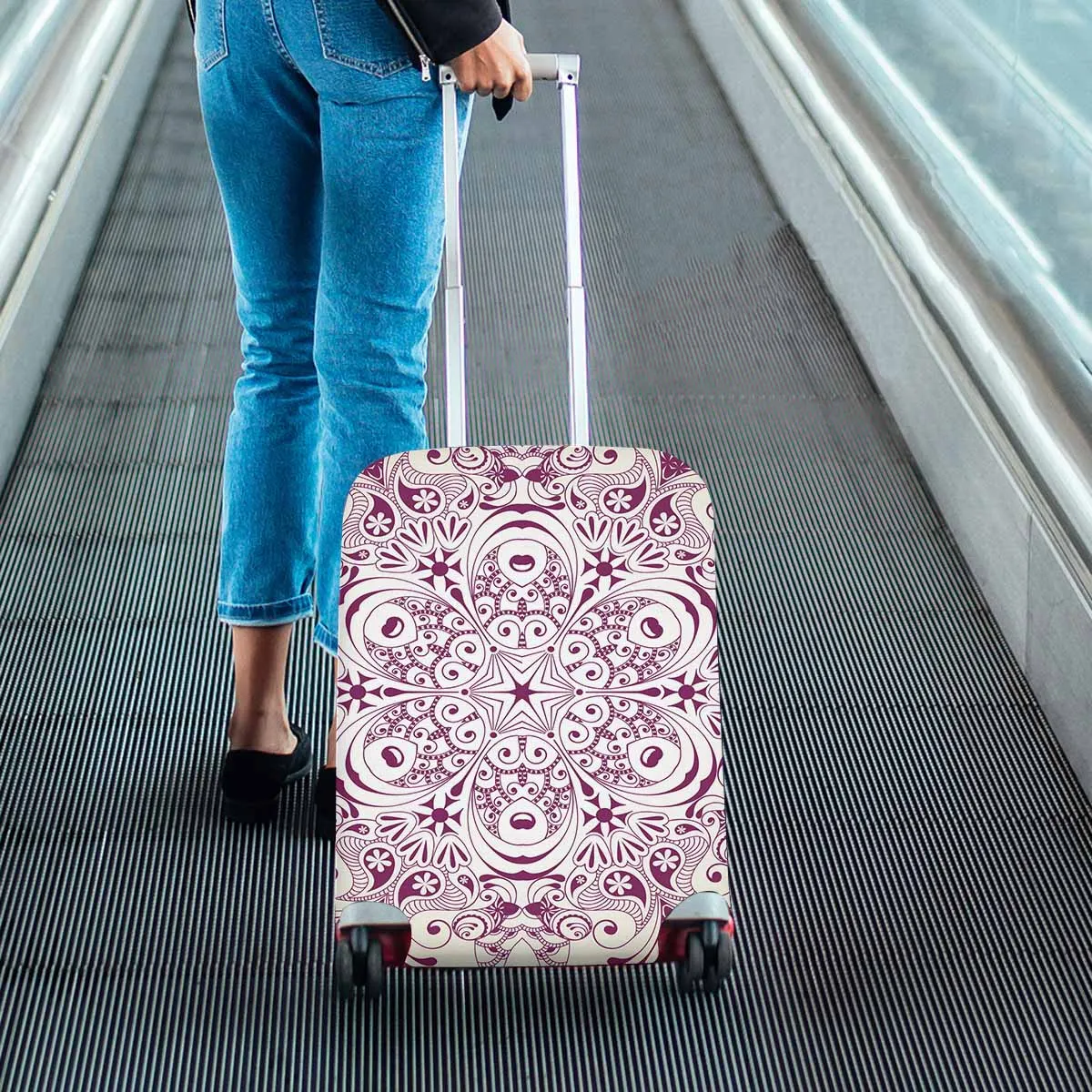Mandala themed Cover for Luggage suitcase printed Abstract ornamental circle