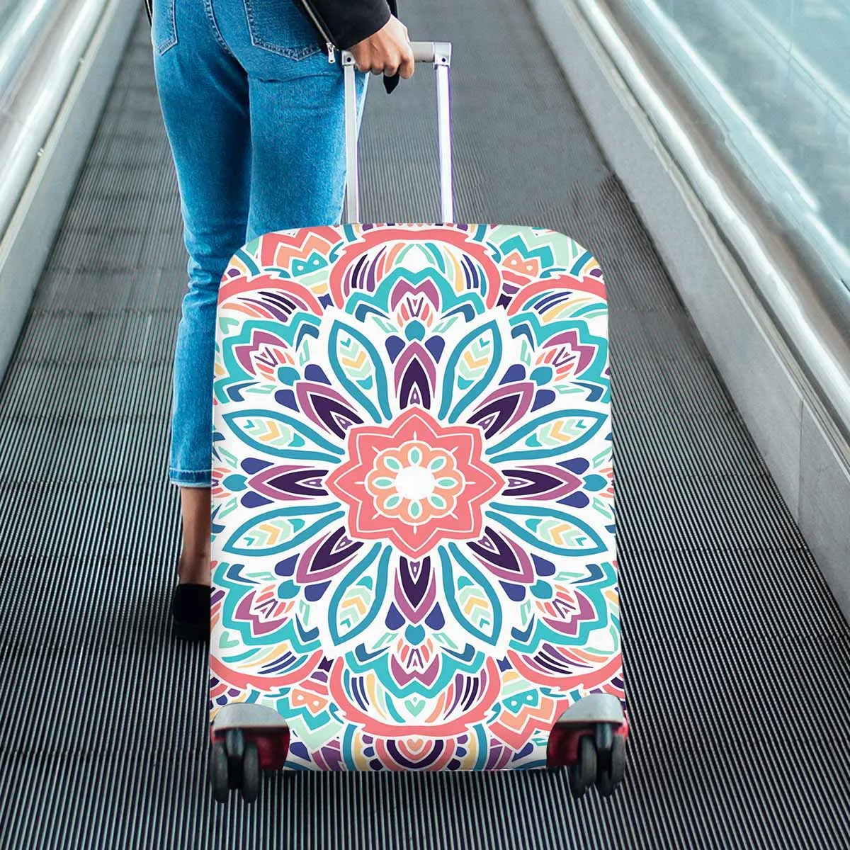 Mandala themed Cover for Luggage suitcase printed Tribal ethnic pattern