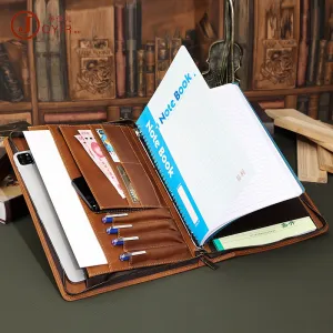 Men's Leather Portfolio, Personalized Document Folder,A4 Notebook Holder, Business Briefcase, Gift/1428
