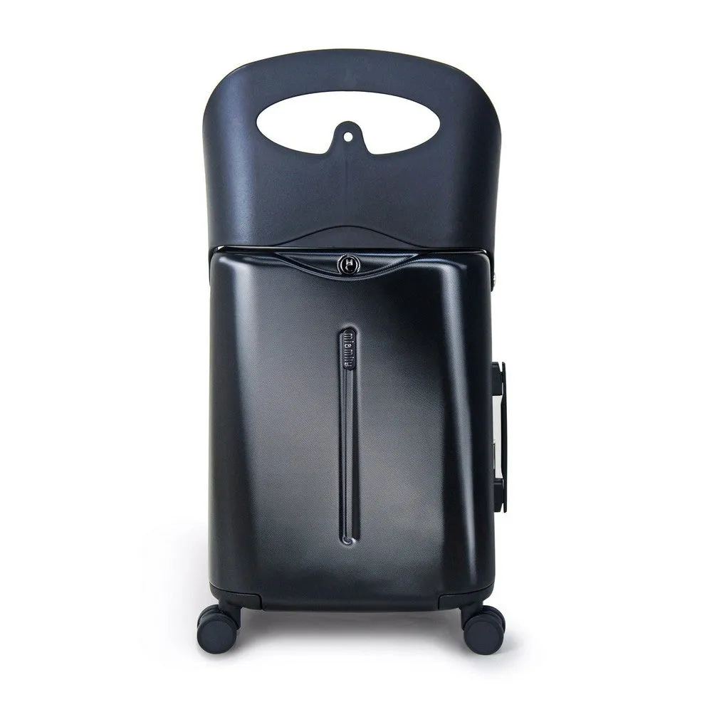 Miamily Midnight Black Ride-On Trolley Carry-On Luggage- 18 Inches