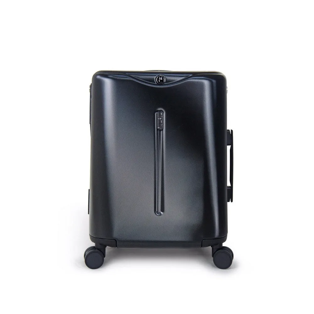 Miamily Midnight Black Ride-On Trolley Carry-On Luggage- 18 Inches