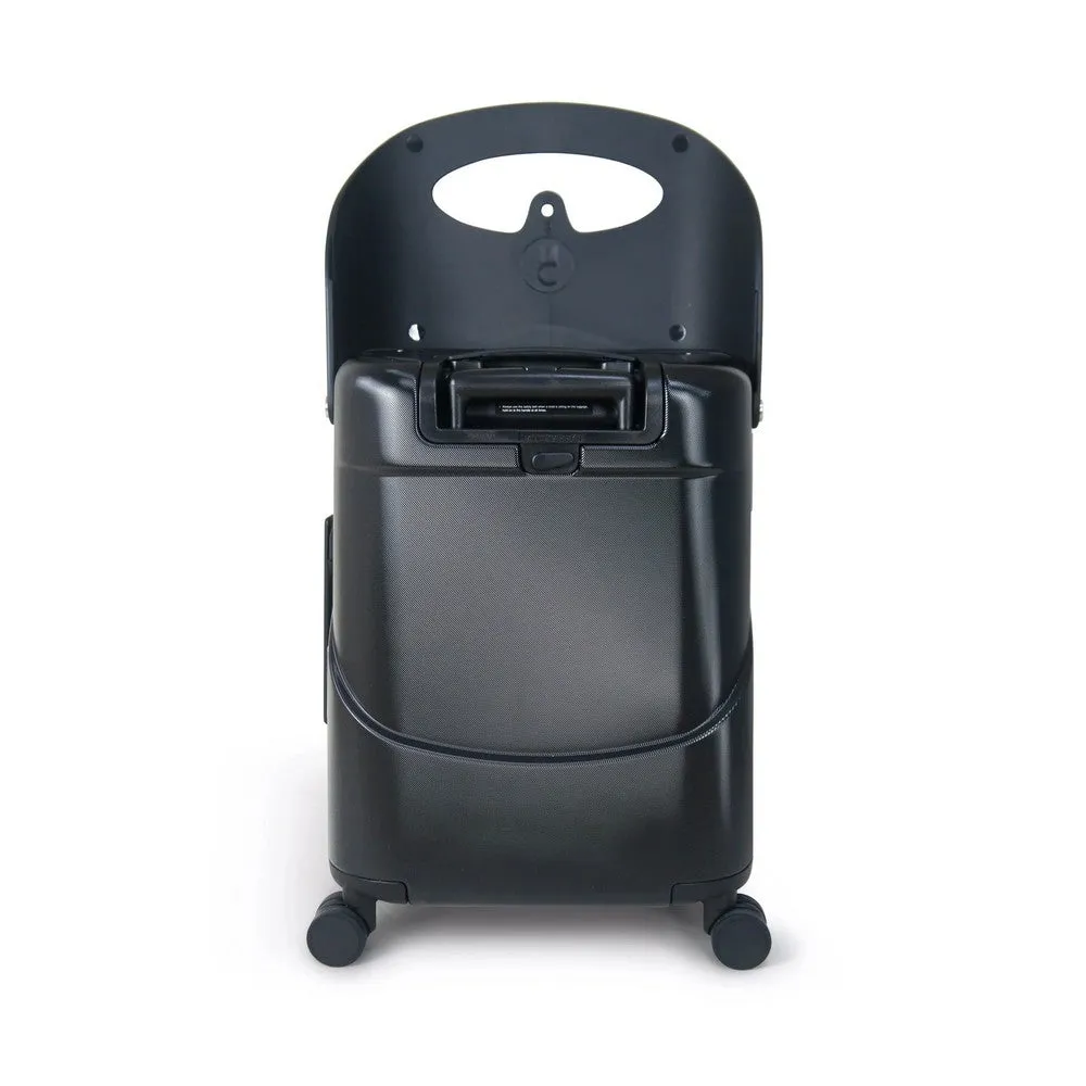 Miamily Midnight Black Ride-On Trolley Carry-On Luggage- 18 Inches