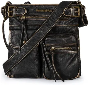 Montana West Crossbody Bag for Women Soft Washed Leather Multi Pocket crossbody handbags