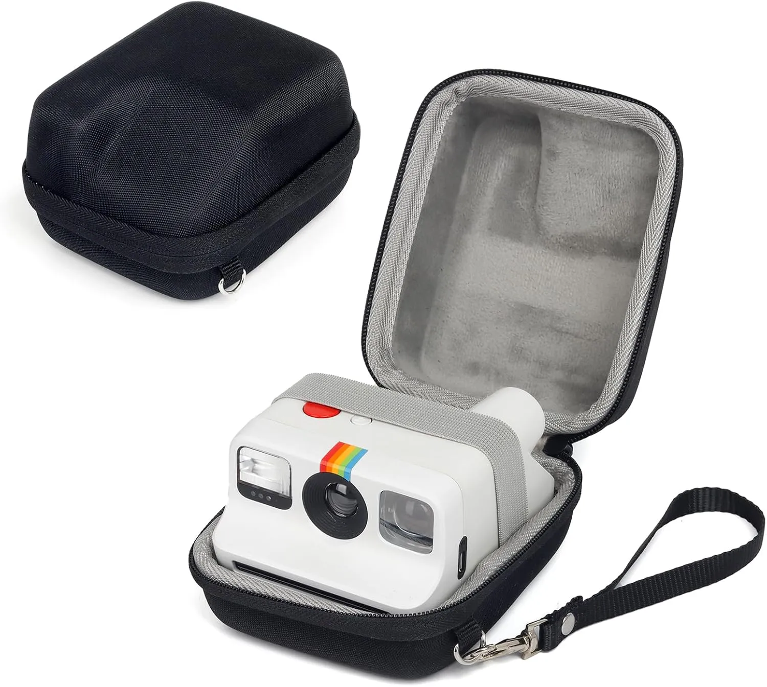 MUZIRI KINOKOO Case Compatible for Polaroid GO Camera - Polaroid GO Camera Case - Hard EVA Carrying Protective Case for Polaroid GO - Shockproof Storage Travel Cover With Wrist Strap - Black