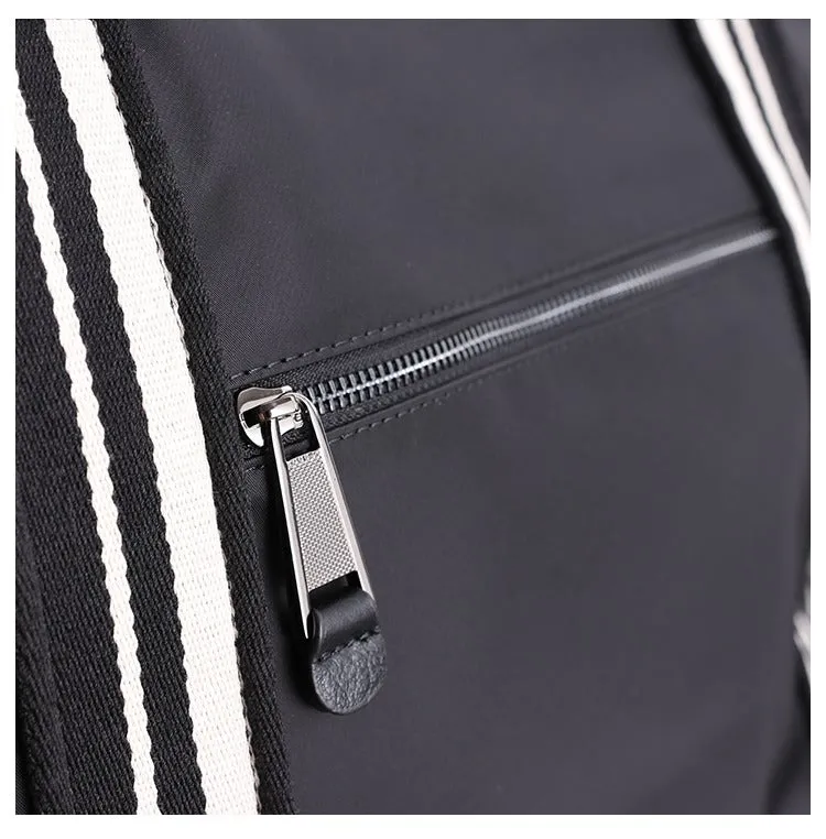 Nylon Tote Handbag Purse Womens Black Nylon Travel Shoulder Bag Nylon Tote Purse for Ladies