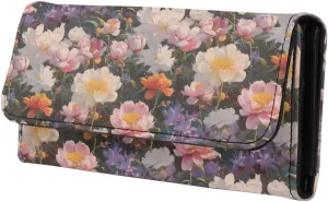 Oil Painting Flowers Trifold Long Wallet for Women Vegan PU Leather Slim Money Manager, Peony Flower Blossom Credit Card Holder Zipper Wallet Clutch Organizer Oil Painting Flowers Trifold Long Wallet for Women Vegan PU Leather Slim Money Manager, Peony Flower Blossom Credit Card Holder Zipper Wallet Clutch Organizer