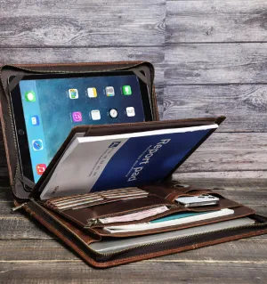 Padfolio,Business Briefcase,Men's Leather Portfolio,Personalized Gift for Him/9077