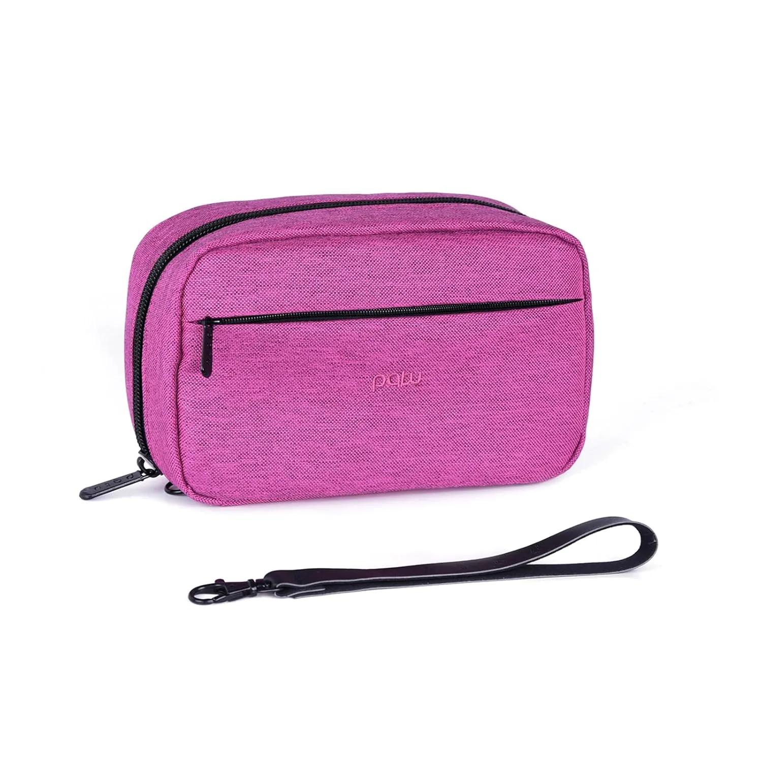 Patu Handy Beauty Stuff Carry Case, Makeup Cosmetic Bag, Women Facial Cleanser Skincare Kit Pouch, Pencil Clutch, Portable Electronics Accessories Organizer, Magenta