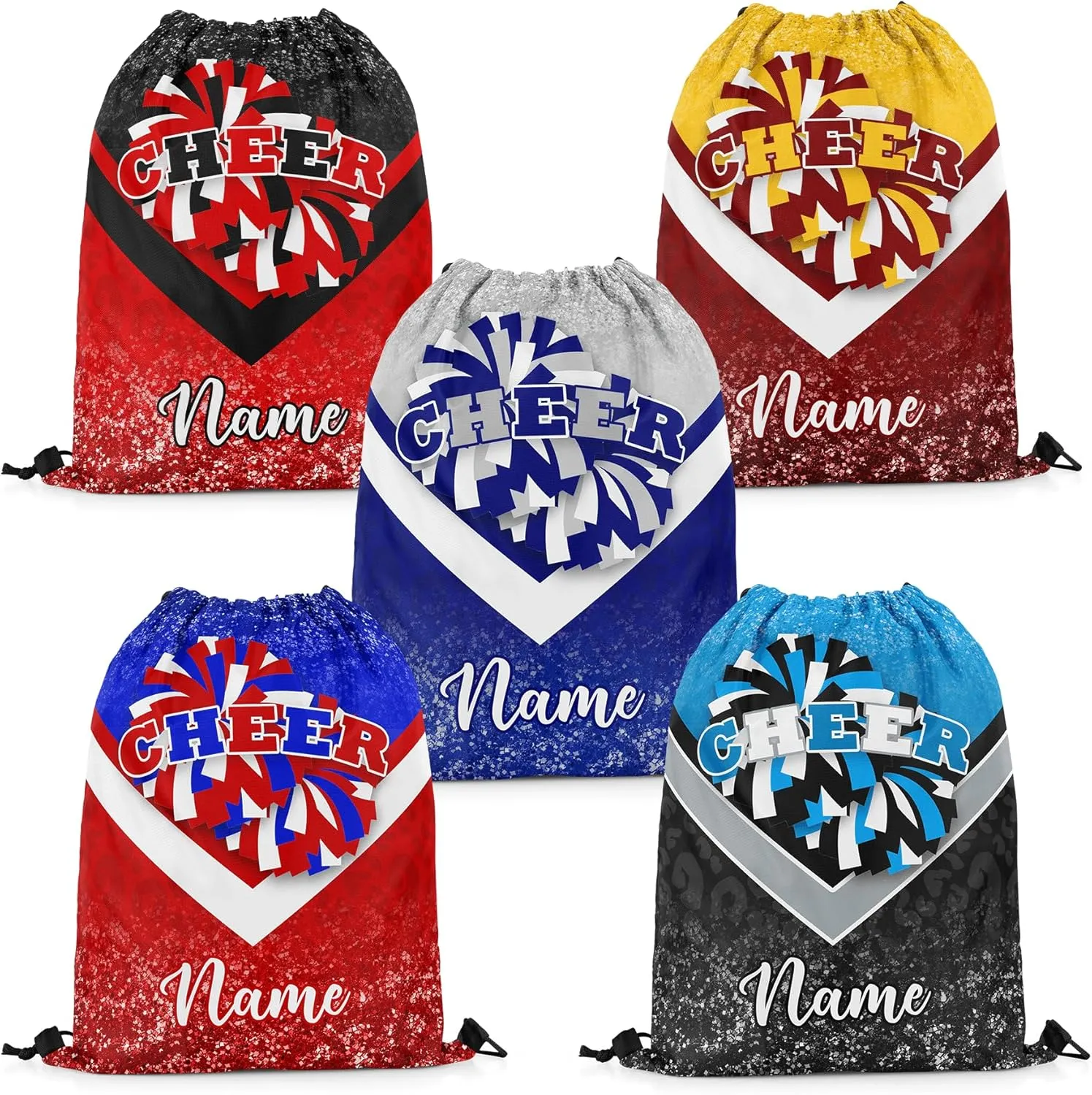 Personalized Cheer Drawstring Bag with Name Custom Cheerleading Bags Cheer Drawstring Bag for Cheerleaders Cheerleader Gift