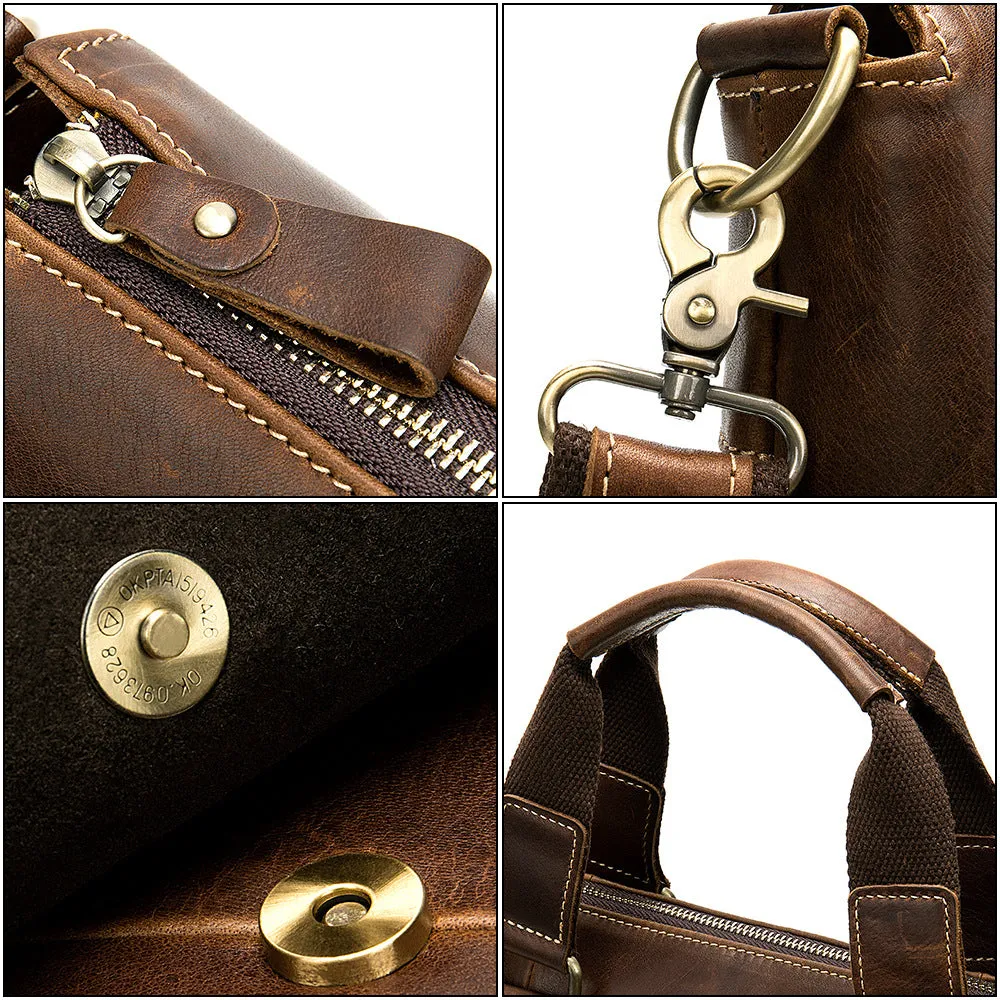 Personalized Full Grain Leather Briefcase Men, Leather Satchel,Gift for Him, Work Bag 4544