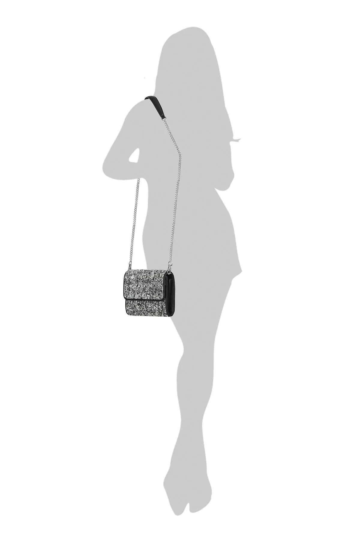 Plumeria  Embellished Crossbody Leather Bag