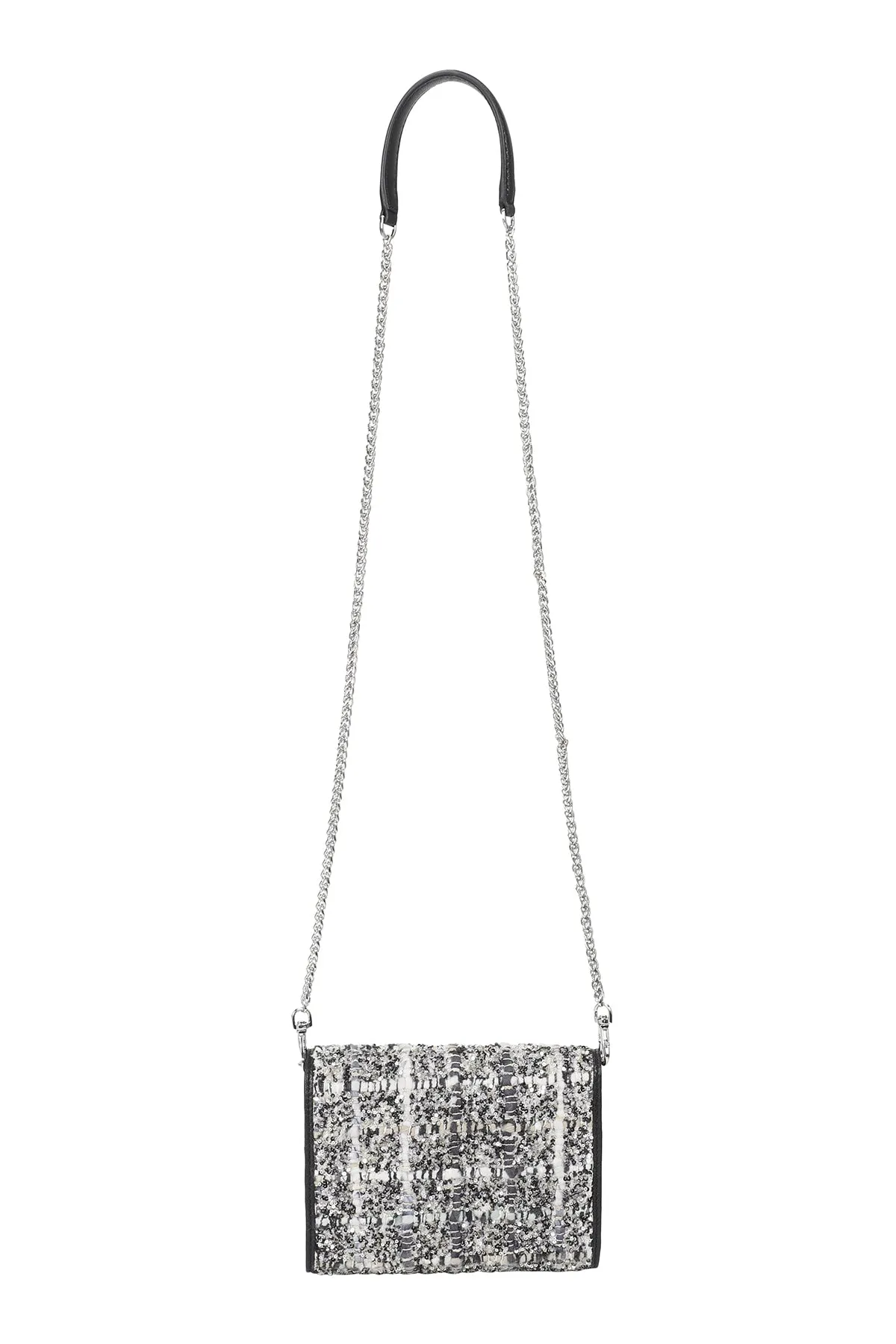 Plumeria  Embellished Crossbody Leather Bag