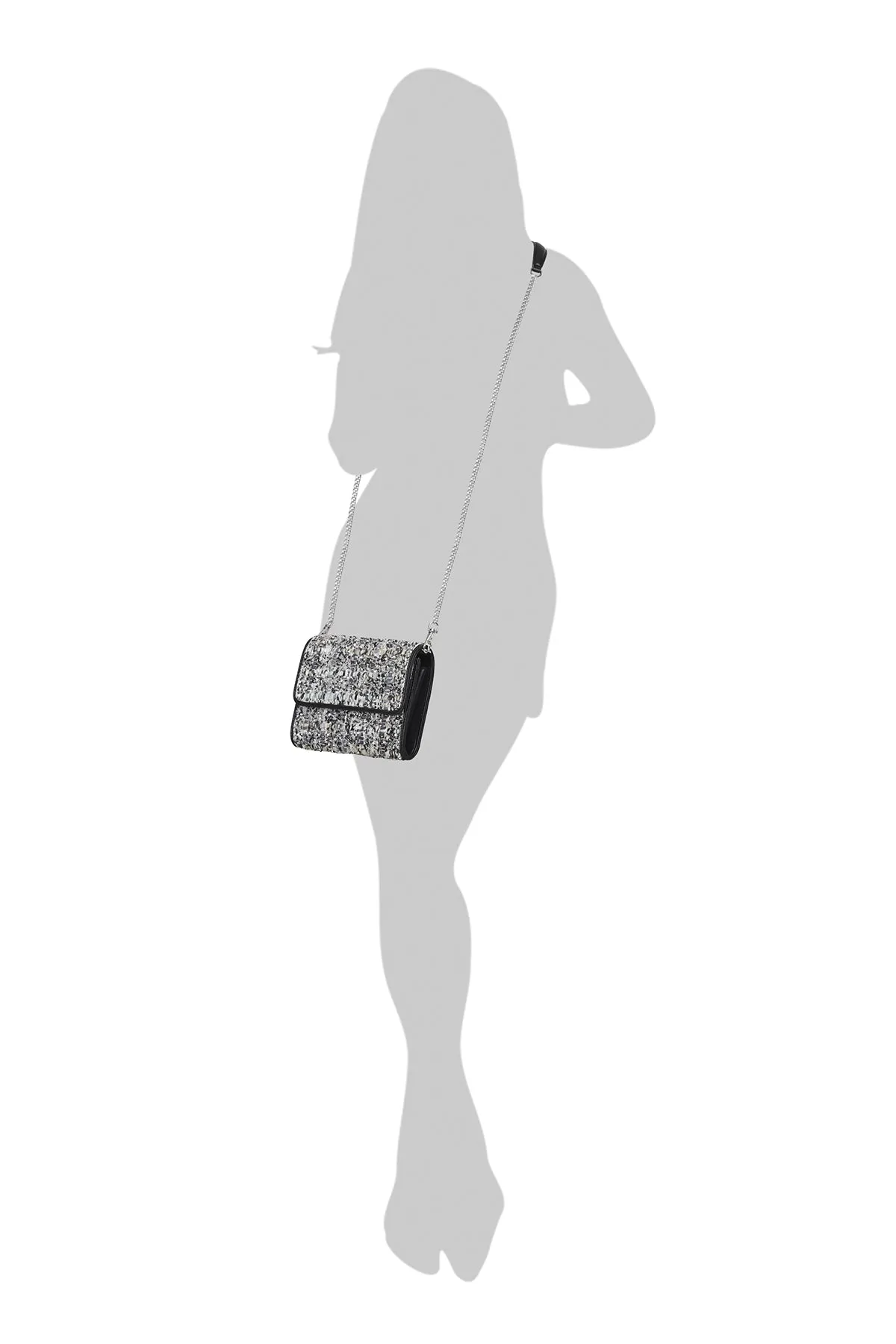 Plumeria  Embellished Crossbody Leather Bag
