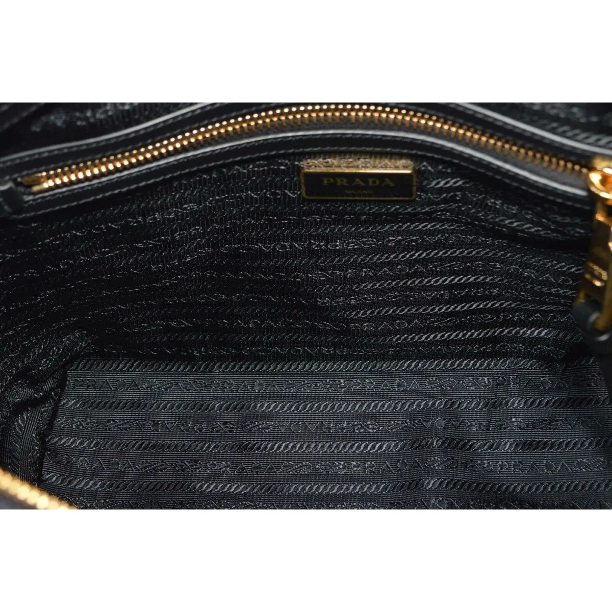 Prada Black Tessuto Nylon Leather Two-Way Satchel Handbag 1BA104