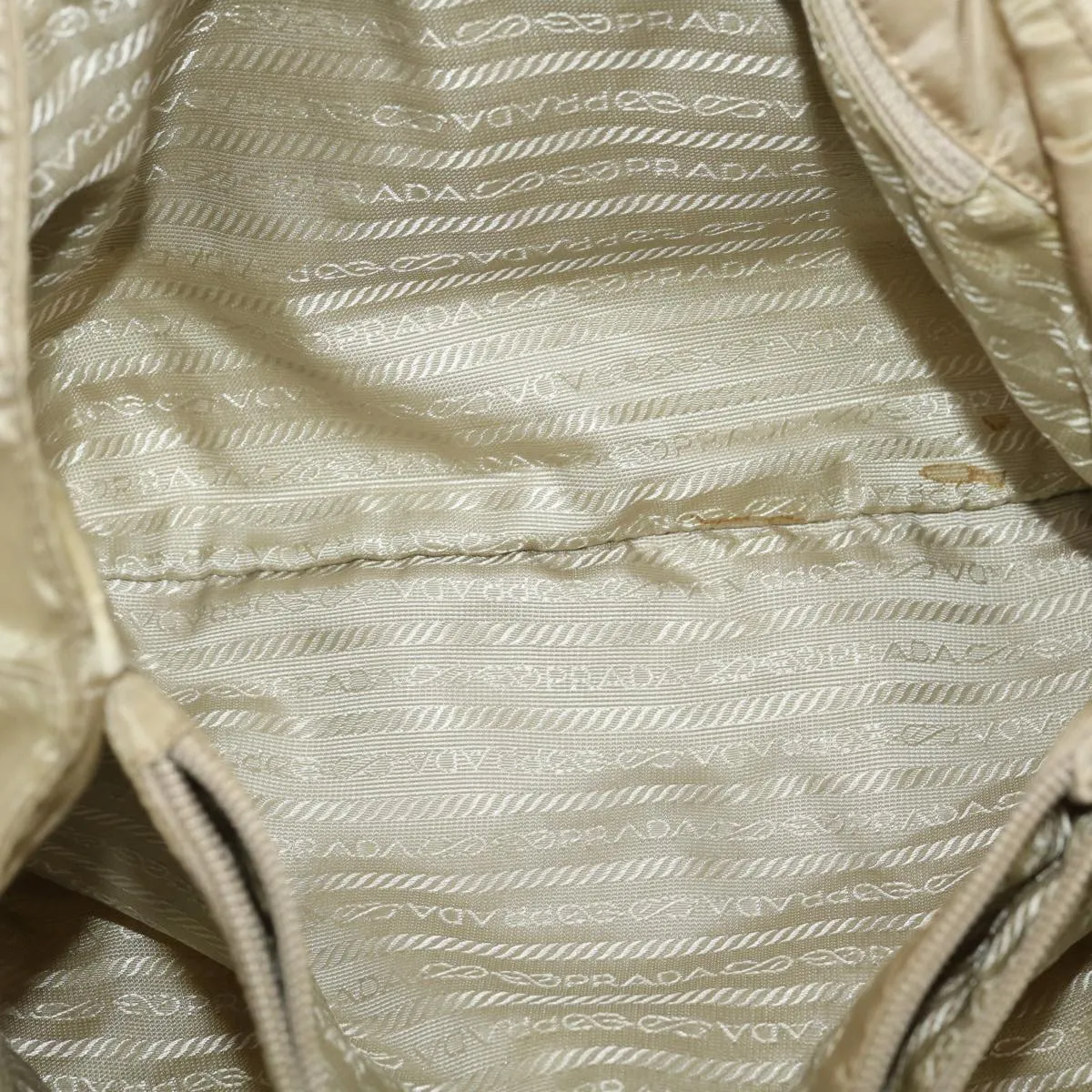 PRADA Tote Bag Nylon Beige  ar6825