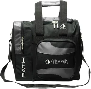 Pyramid Path Deluxe Single Tote Bowling Bag with Large Separate Compartment for Bowling Shoes (Up To US Mens Size 15) or Accessories - Holds One Bowling Ball Pyramid Path Deluxe Single Tote Bowling Bag with Large Separate Compartment for Bowling Shoes (Up To US Mens Size 15) or Accessories - Holds One Bowling Ball