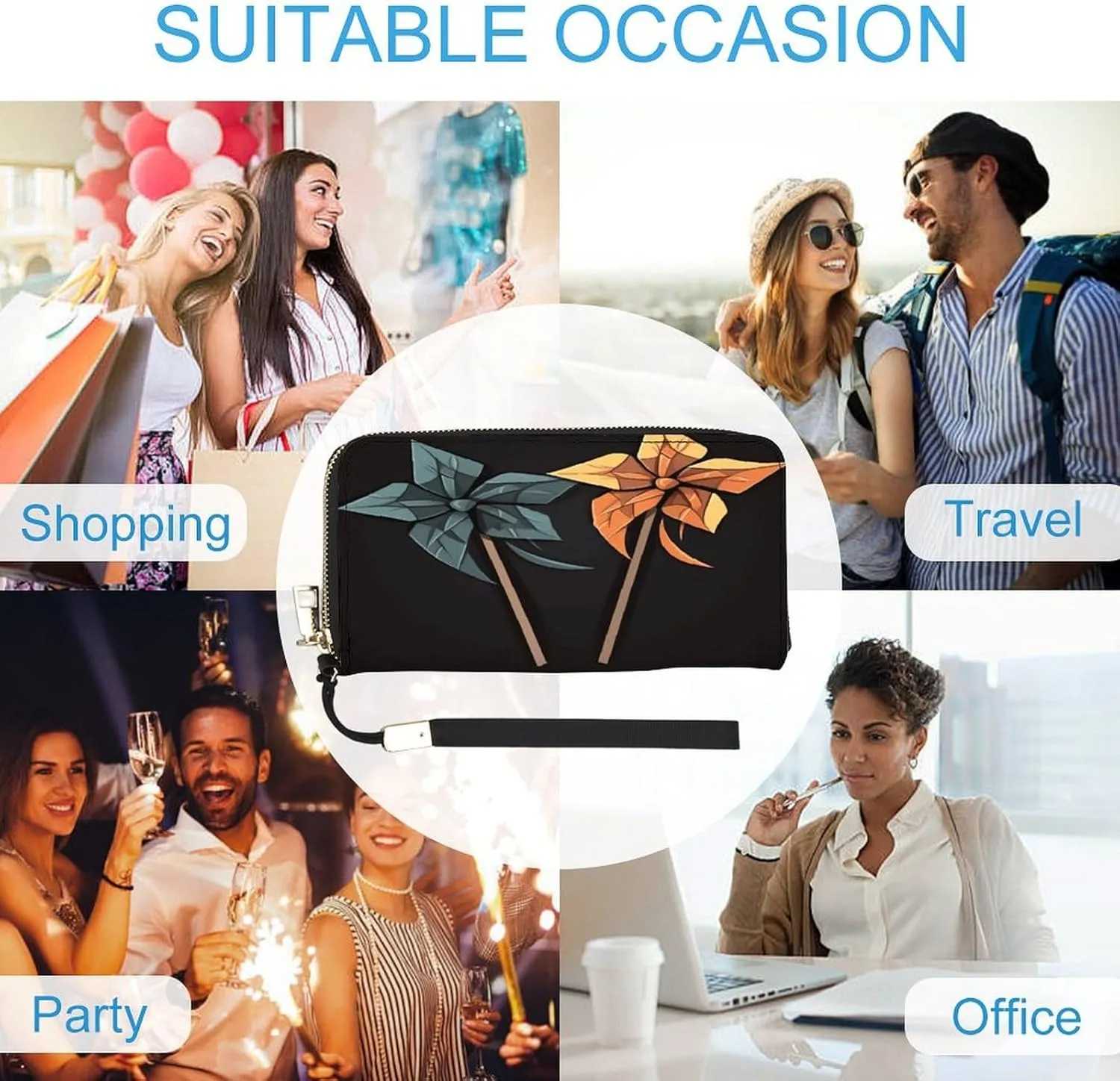 Rfid Wallet Women Personalized Origami Windmill Long Clutch Wallet Card Wallets For Women Men