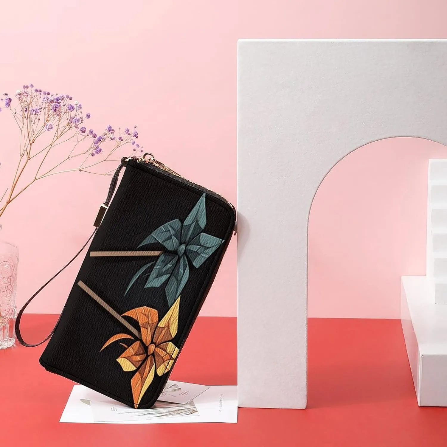 Rfid Wallet Women Personalized Origami Windmill Long Clutch Wallet Card Wallets For Women Men