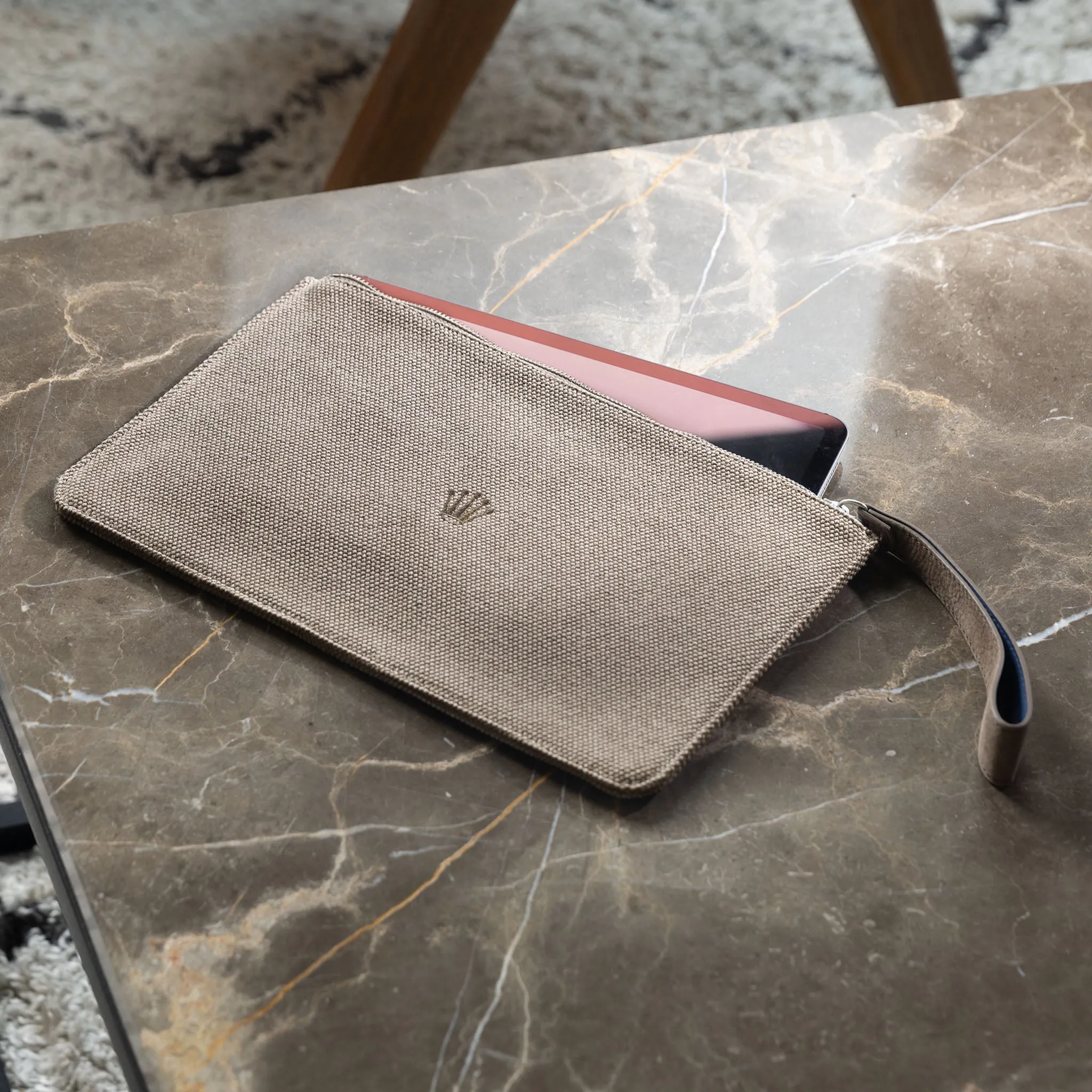 Rolex Luxury Novelty Canvas and Leather Clutch