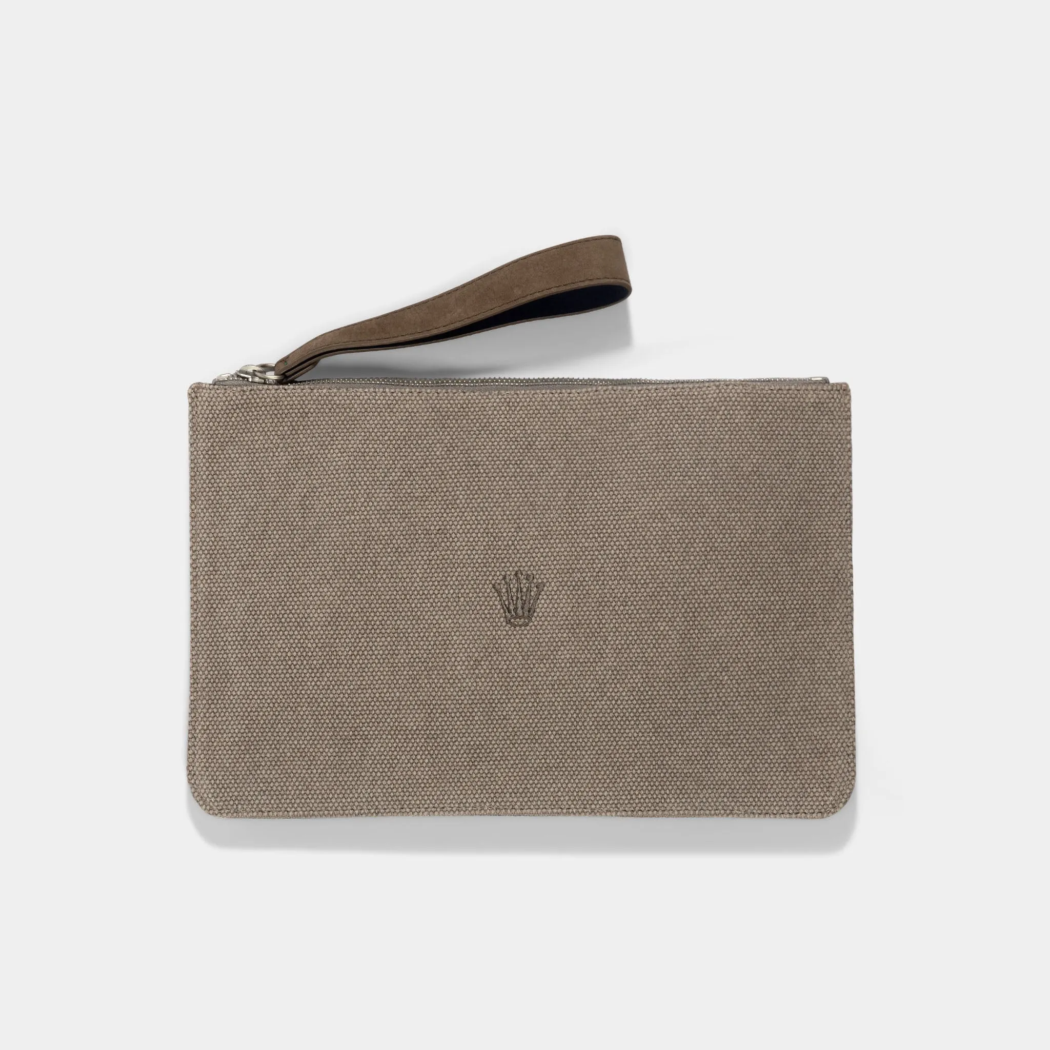 Rolex Luxury Novelty Canvas and Leather Clutch
