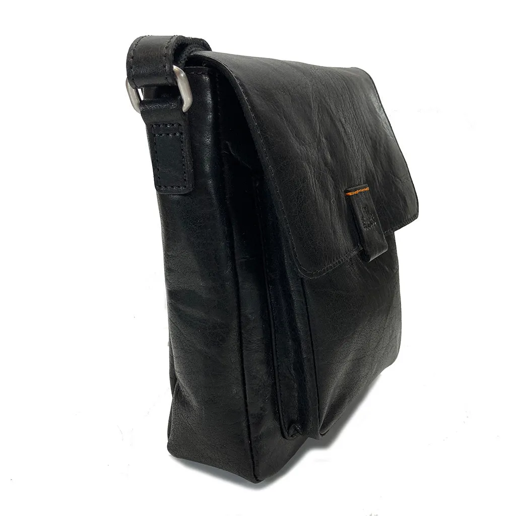 Rowallan Espana Leather Messenger Cross Body / Shoulder Bag - Style: 31-9797  Black