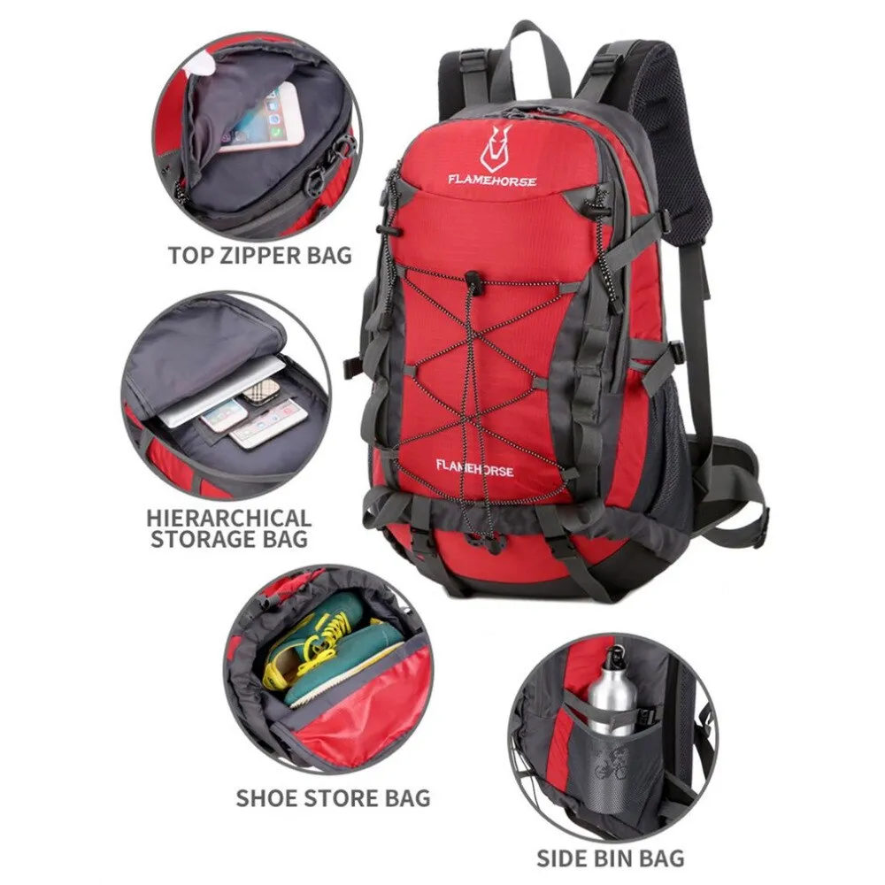 Sidiou Group Practical Large Capacity Outdoor Sports Mountaineering Backpack Shoulder Bags Zipper
