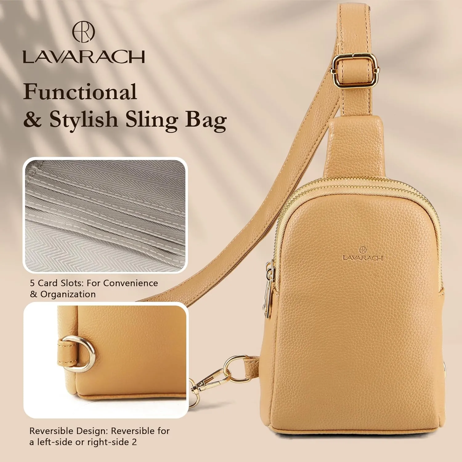 Small Sling Bag for Women, RFID Fanny Packs, Vegan Leather Crossbody Bags, Crossbody Purse Gift for Women