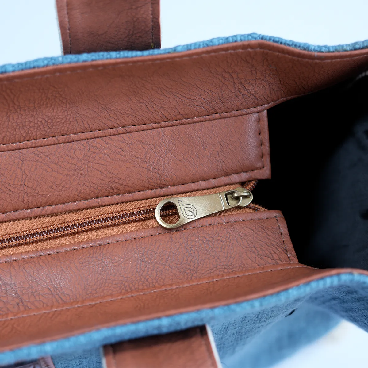 Teal Lenora Fringe Tote Bag with Initial Customization