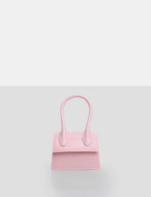 The Alora Pink Rubber Effect Mini Bag