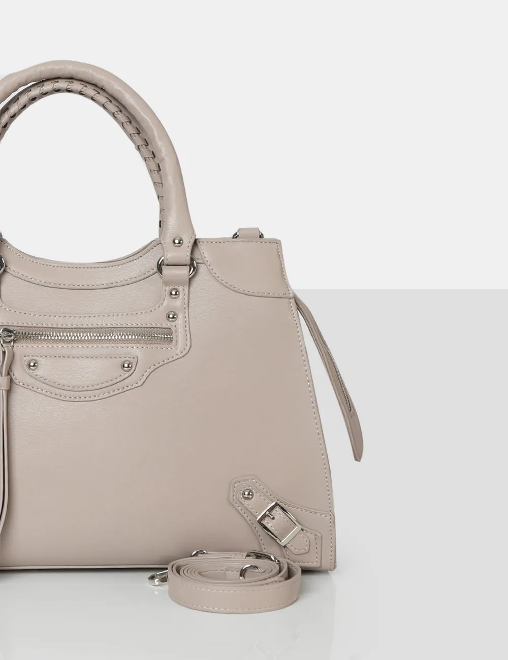 The Willa Nude Zip detail Tote Bag