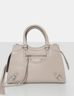 The Willa Nude Zip detail Tote Bag