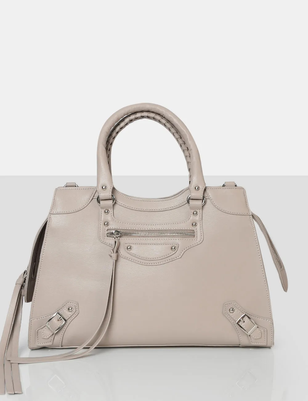 The Willa Nude Zip detail Tote Bag