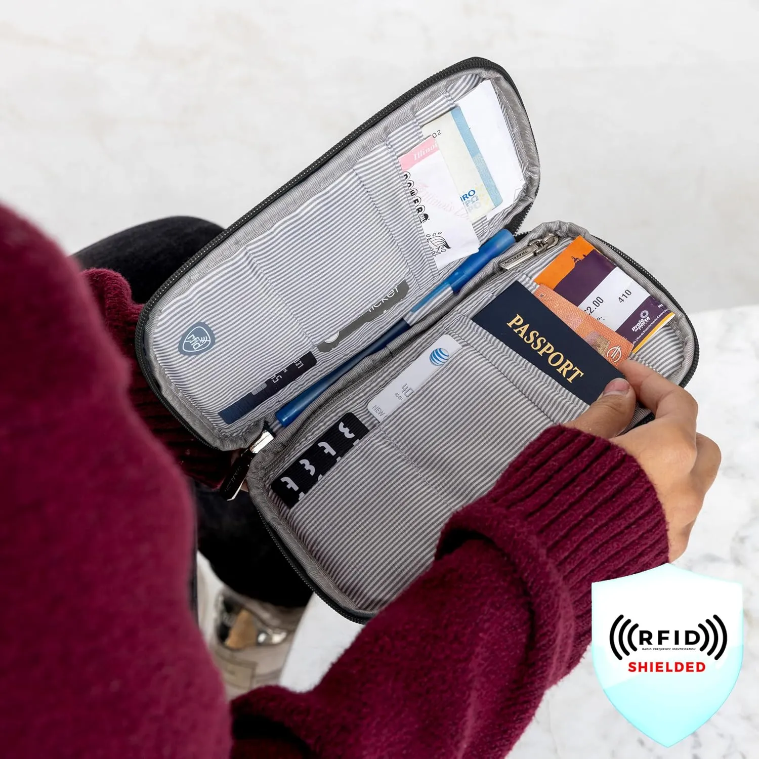 Travelon RFID Blocking Family Passport Wallet