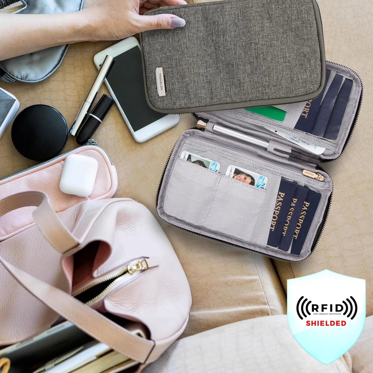 Travelon RFID Blocking Family Passport Wallet