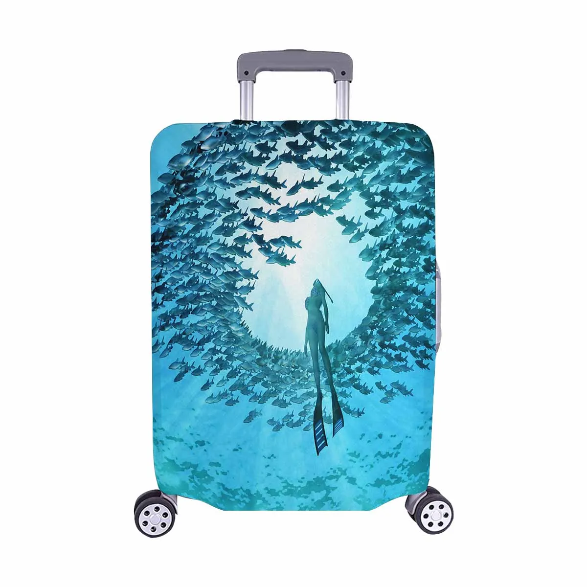 Tropical themed Cover for Luggage suitcase printed Eye of the ocean
