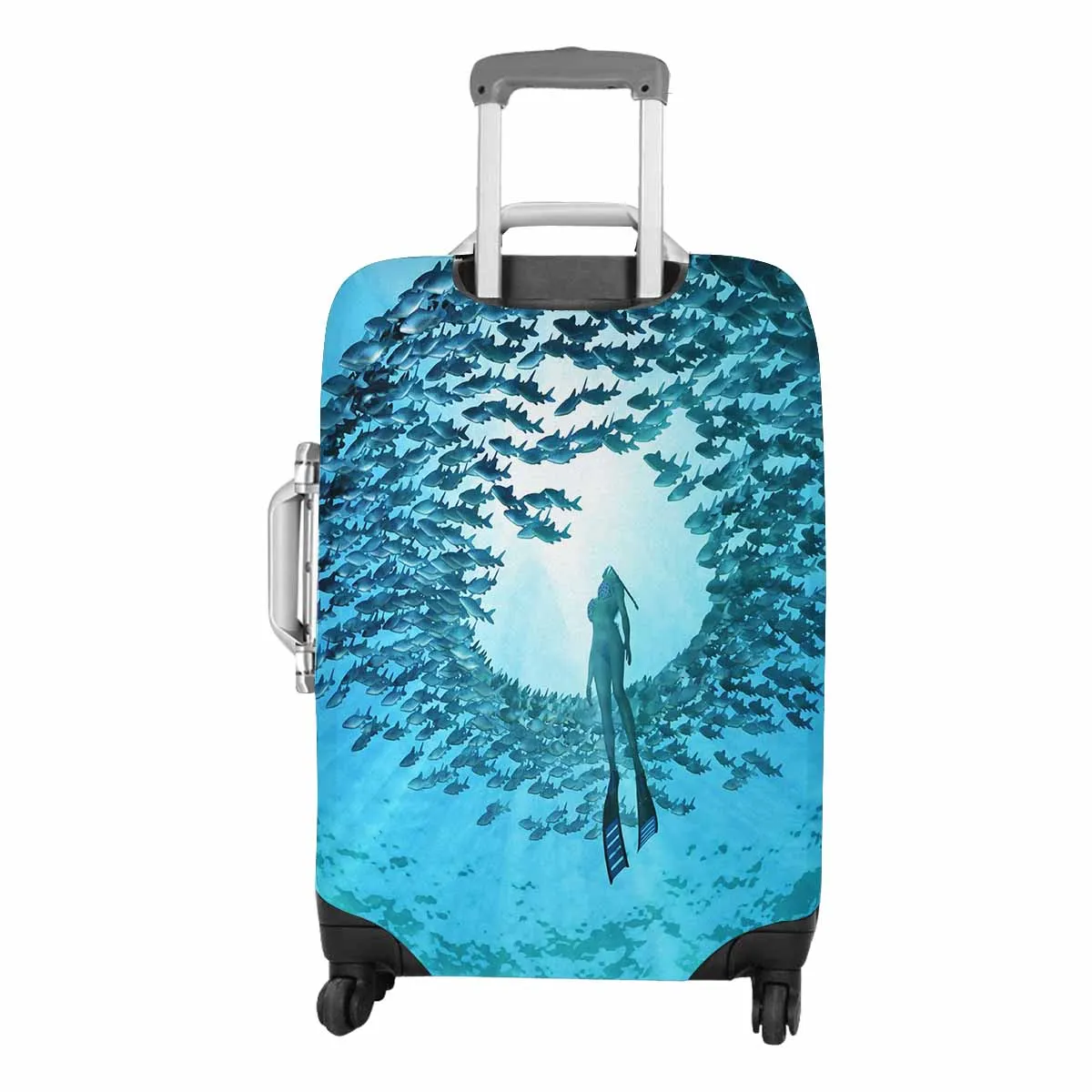 Tropical themed Cover for Luggage suitcase printed Eye of the ocean