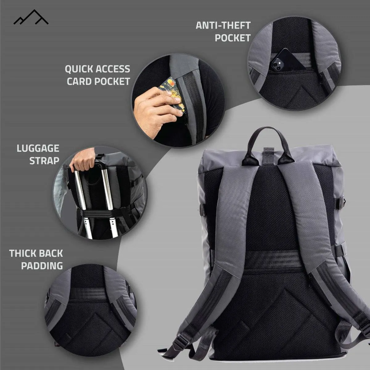 Tusker Roller Top Laptop Backpack - 35 Litre