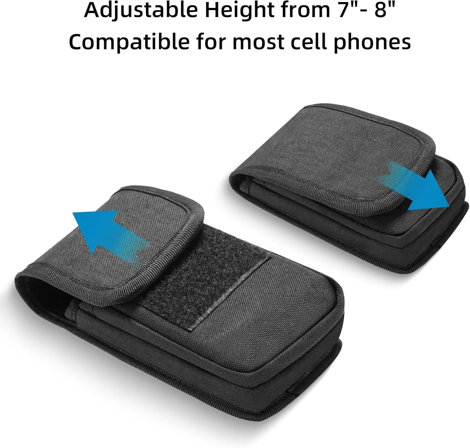 Urvoix Dual Phone Case for Two Phones, Dual Cell Phone Holster, Phone Pouch for Men Belt, Tactical Military Waist Bag for iPhone 16 Pro Max, 15 Pro Max, 14/13/12 Pro Max, Black