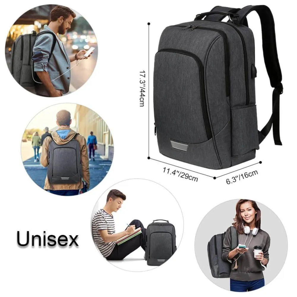 Vbiger Unisex Laptop Backpack Slim Casual Outdoor Day pack with Security Coded Lock