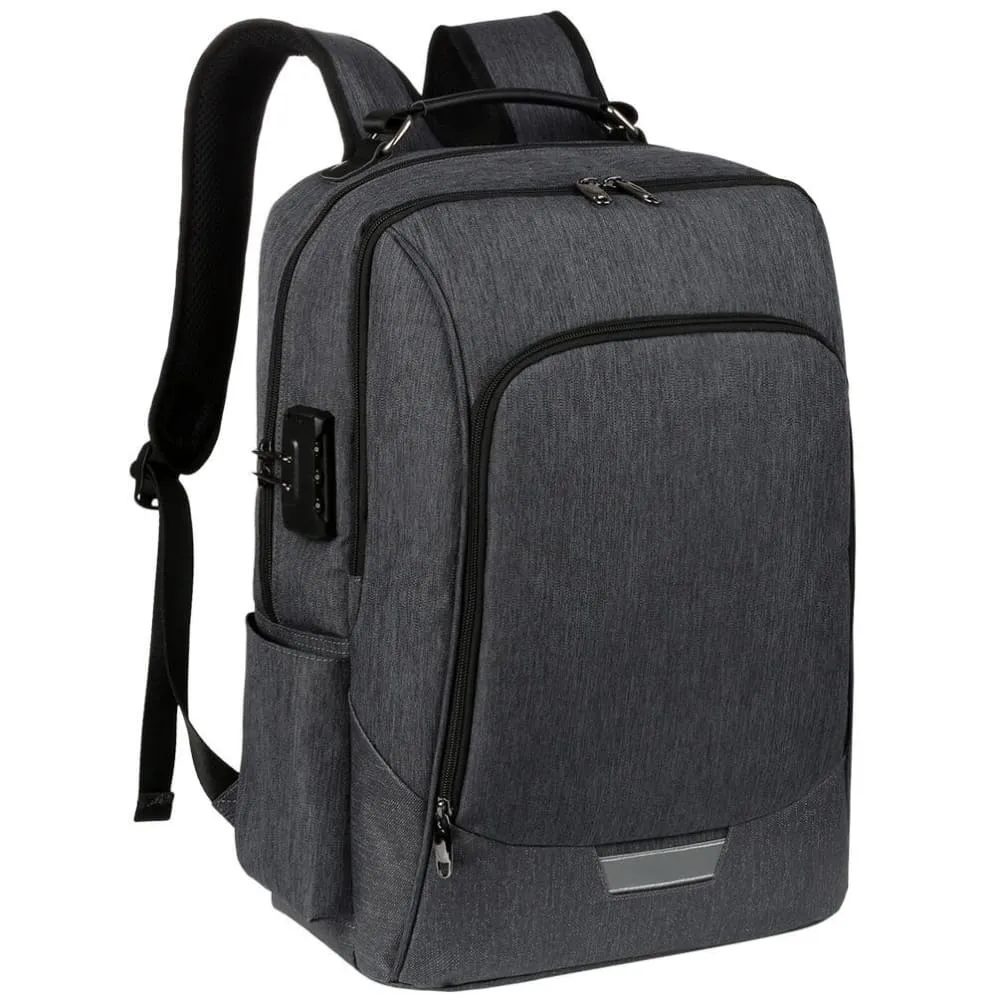 Vbiger Unisex Laptop Backpack Slim Casual Outdoor Day pack with Security Coded Lock