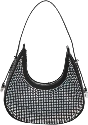 Verdusa Women's Rhinestone Hobo Shoulder Bag Leather Clutch Handbag Purses Verdusa Women's Rhinestone Hobo Shoulder Bag Leather Clutch Handbag Purses