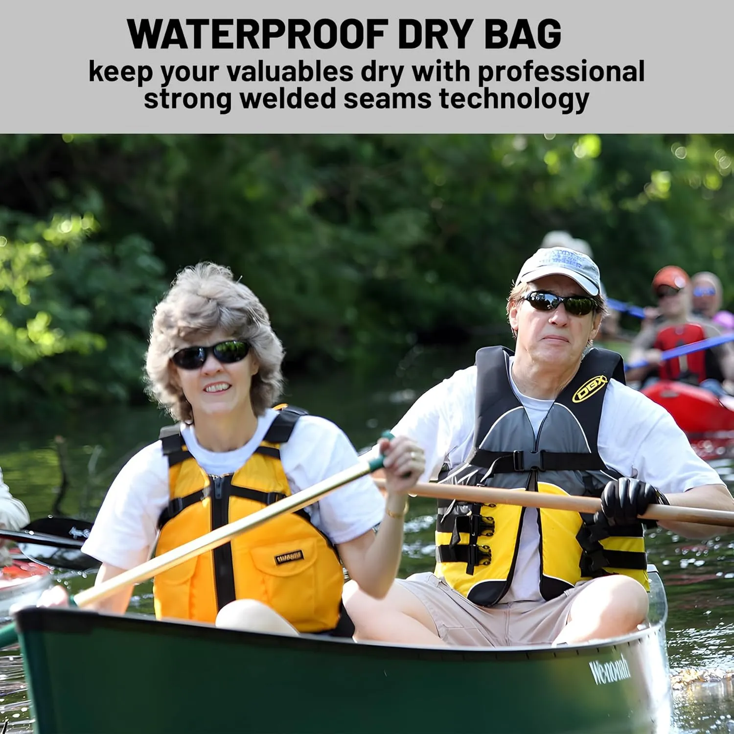 Waterproof Dry Bag,Roll Top Christmas Gingerbread Man Winter Small Waterproof Backpack 5L/10L/20L Floating and Lightweight Bags for Kayaking, Boating, Fishing, Swimming and Camping