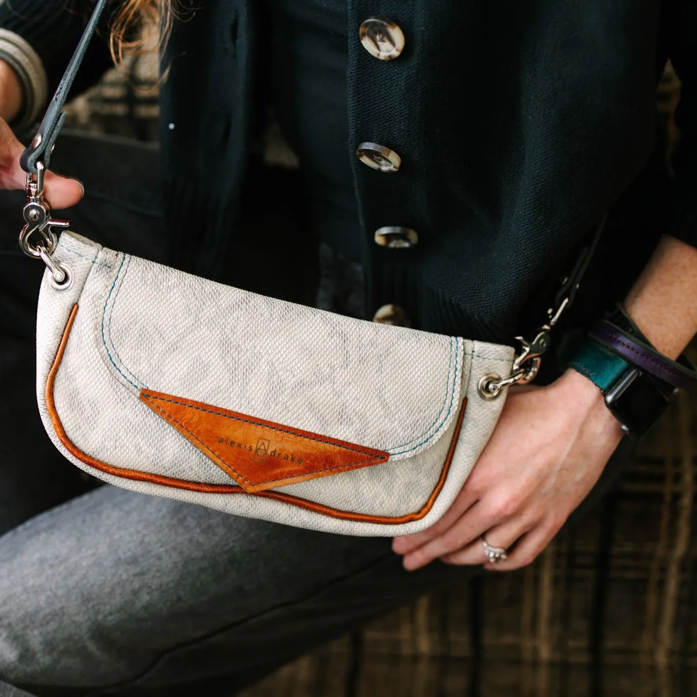 Western Woods Collection | Violet Clutch   Crossbody | Winter Python