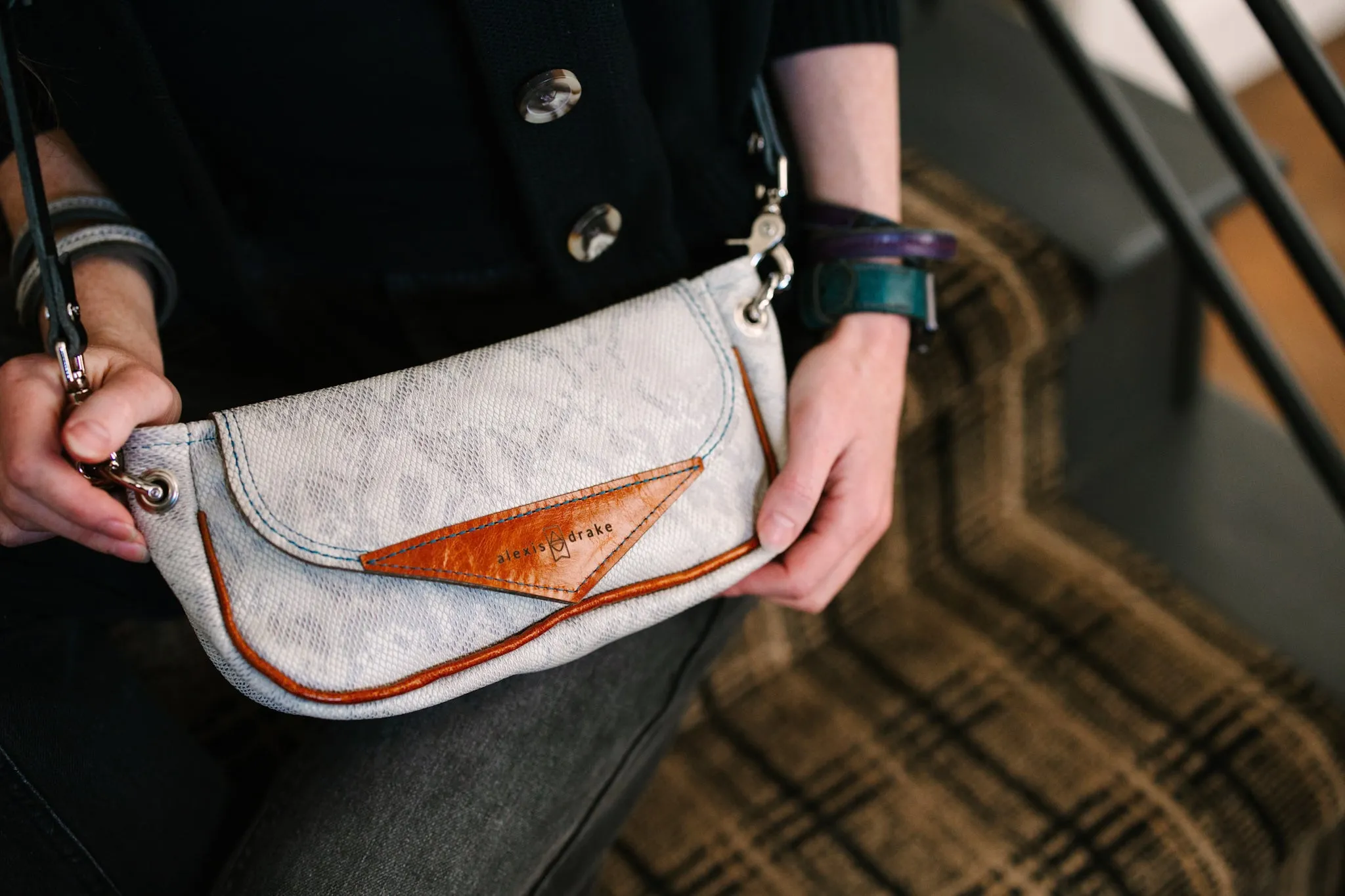Western Woods Collection | Violet Clutch   Crossbody | Winter Python