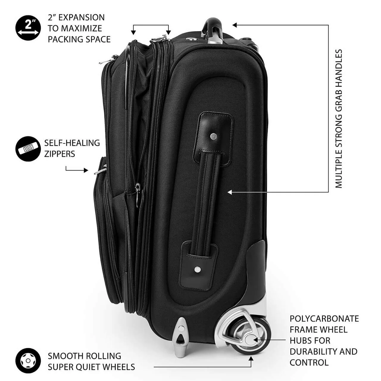Wild Carry On Luggage | Minnesota Wild Rolling Carry On Luggage