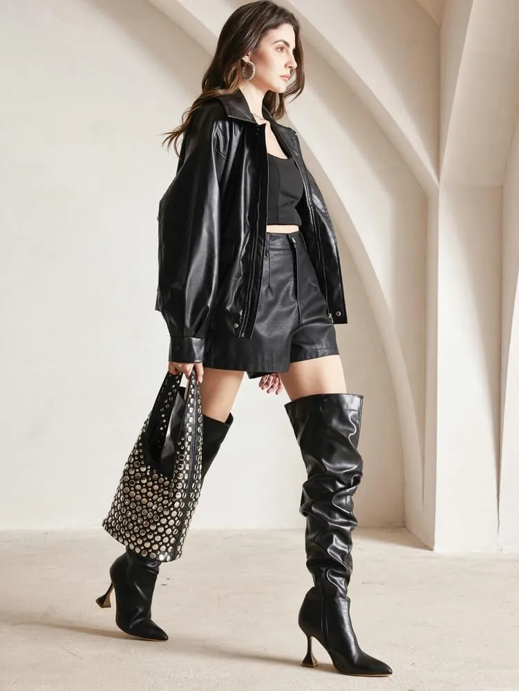 Women's Studded Shoulder Bag Soft PU Leather Y2k 90s Punk Tote Bags Streetwear Underarm Purse Top-handle Hobo Handbag