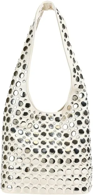 Women's Studded Shoulder Bag Soft PU Leather Y2k 90s Punk Tote Bags Streetwear Underarm Purse Top-handle Hobo Handbag Women's Studded Shoulder Bag Soft PU Leather Y2k 90s Punk Tote Bags Streetwear Underarm Purse Top-handle Hobo Handbag