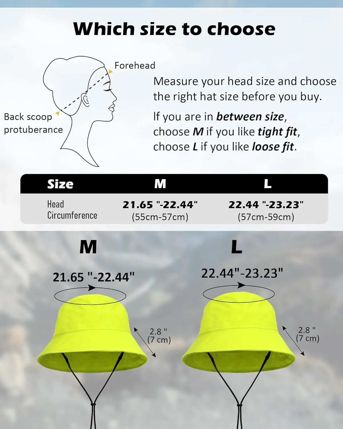 Womens Waterproof Bucket Sun Hat UPF 50  Outdoor Beach Boonie Floppy Rain Hat for Men Fishing Hiking Safari Cap with Strings